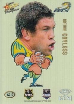 2008 Select NRL Champions - Mascot Gems #GC10 Nathan Cayless Front
